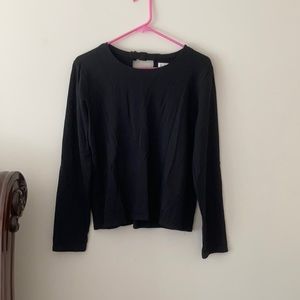 Madewell black long sleeve shirt with keyhole